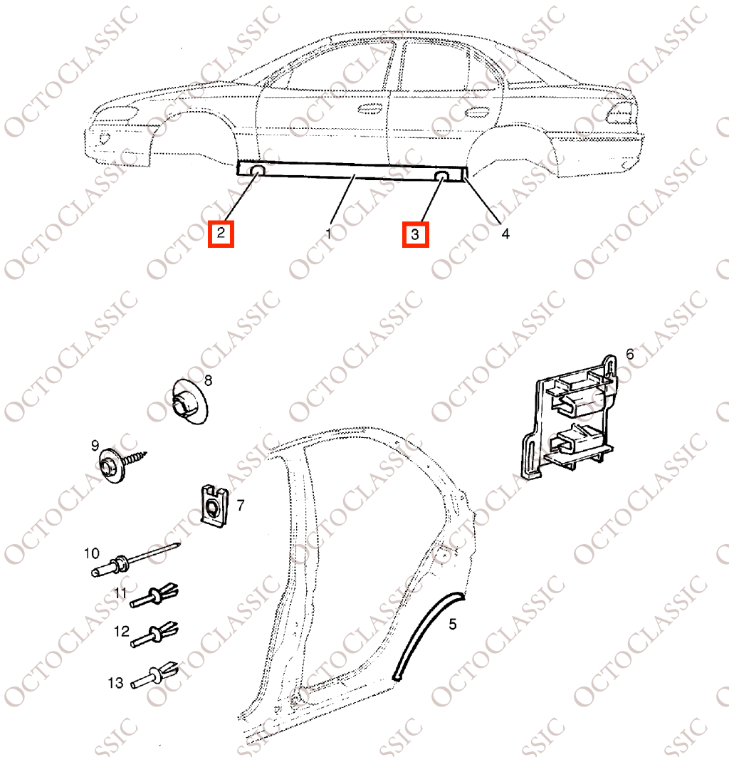 Opel Omega B FL / Cadillac Catera Side Skirt Jacking Point Cover Cap Left Or Right Front Or Rear Primed 90493773 / 90493774 / 90493775 / 90493776 Opel Omega B FL / Cadillac Catera Side Skirt Jacking Point Cover Cap Left Or Right Front Or Rear Primed 90493773 / 90493774 / 90493775 / 90493776