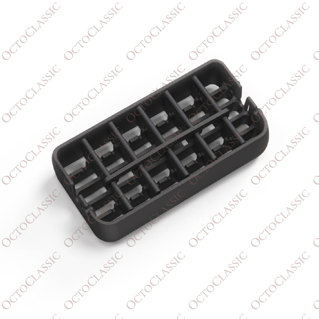 Lancia Delta HF Integrale Evo : garniture de grille d’aération du tableau de bord, noire 176268880 Lancia Delta HF Integrale Evo : garniture de grille d’aération du tableau de bord, noire 176268880