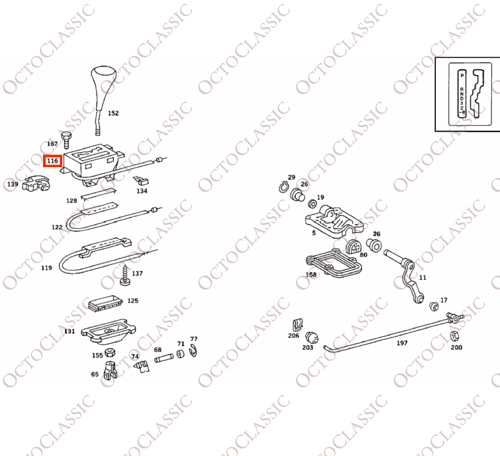 Mercedes W126 / C126 SEC / SL R129: Marco superior del selector de marchas, negro, A1262670547 Mercedes W126 / C126 SEC / SL R129: Marco superior del selector de marchas, negro, A1262670547