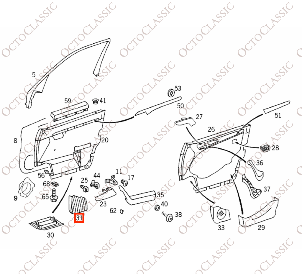 Mercedes W202 Front Door Panel Speaker Cover Left Or Right All Colors A2027270188 / A2027270288 Mercedes W202 Front Door Panel Speaker Cover Left Or Right All Colors A2027270188 / A2027270288