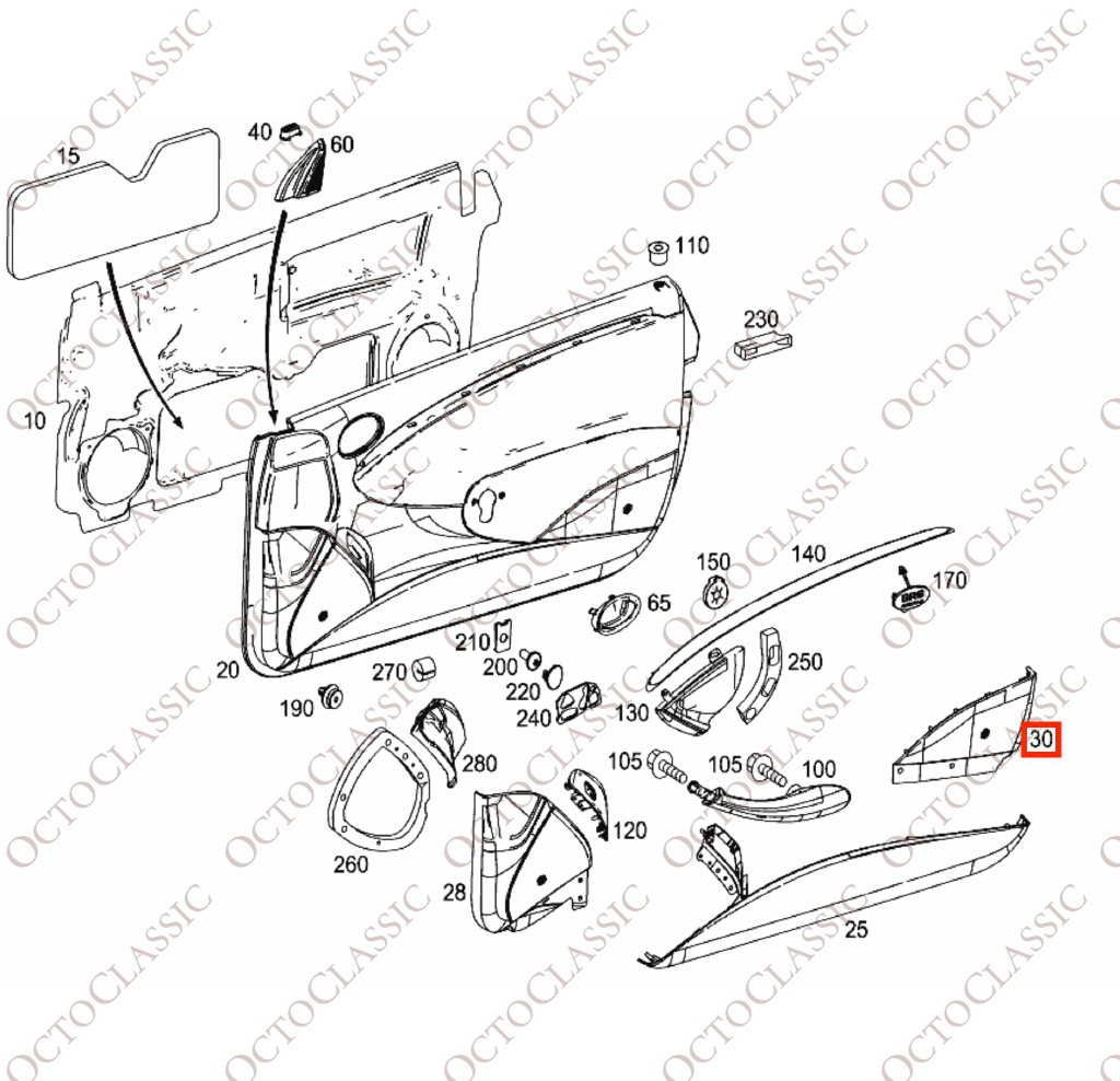 Mercedes CLK W209 Front Door Panel Speaker Cover Left Or Right All Colors A2097270388 / A2097270488 Mercedes CLK W209 Front Door Panel Speaker Cover Left Or Right All Colors A2097270388 / A2097270488
