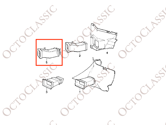 BMW E30 Conducto de refrigeración del freno de aire delantero izquierdo o derecho, negro 51711979139/51711979140 BMW E30 Conducto de refrigeración del freno de aire delantero izquierdo o derecho, negro 51711979139/51711979140