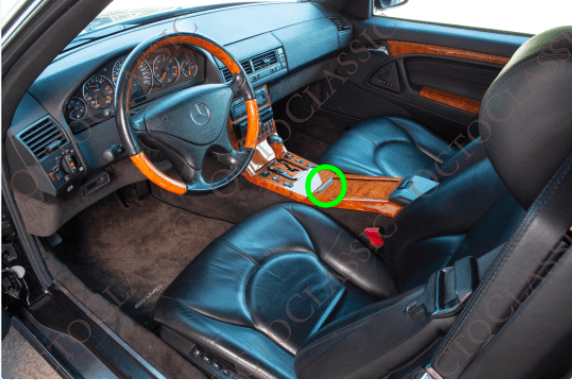 Mercedes-Benz, R129 - R129 Center console roller blind handle (for SL 600) - OCTOCLASSIC Mercedes-Benz, R129 - R129 Center console roller blind handle (for SL 600) - OCTOCLASSIC