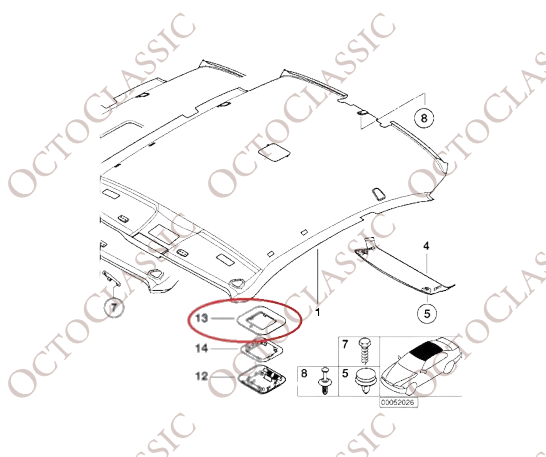 BMW E46 Z3 Mini R50 R53 Staffa sensore allarme bianca 51448243666 BMW E46 Z3 Mini R50 R53 Staffa sensore allarme bianca 51448243666