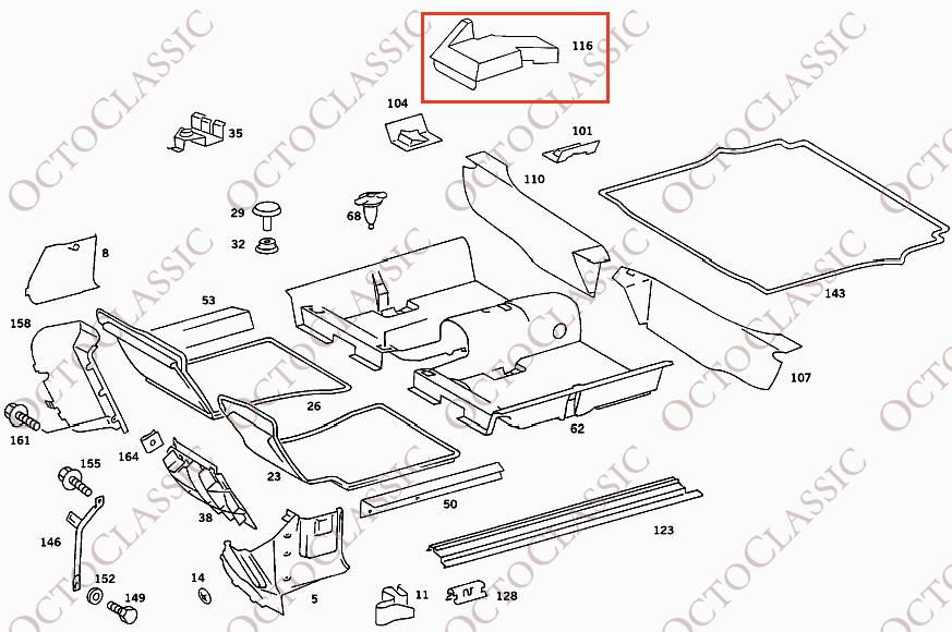 W126 Seat Rail Cover Right Or Left All Color (1266849518, 1266840718 SEC SE SEL) W126 Seat Rail Cover Right Or Left All Color (1266849518, 1266840718 SEC SE SEL)