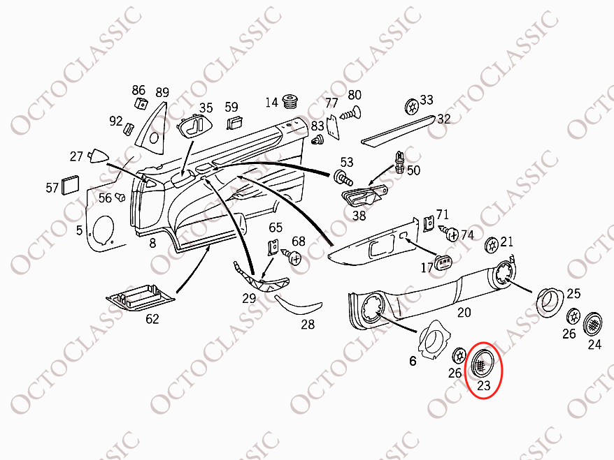 Mercedes C208 CLK Porte Haut-parleur Grille Gauche ou Droite Toutes Couleurs A2087270188 / A2087270288 Mercedes C208 CLK Porte Haut-parleur Grille Gauche ou Droite Toutes Couleurs A2087270188 / A2087270288