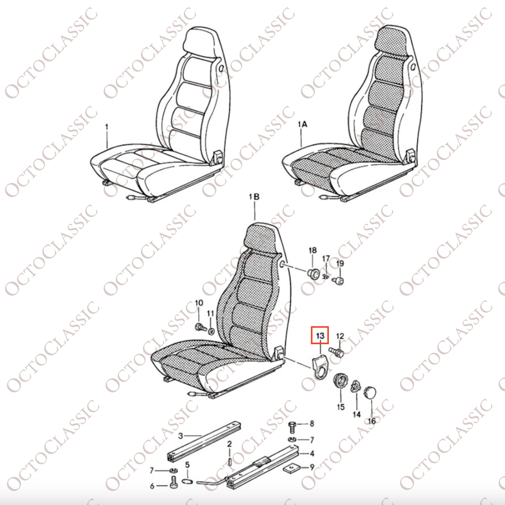 Porsche 911 924 928 944 Front Seat Adjuster Cover Left Or Right Black 91152135902 / 91152136002 Porsche 911 924 928 944 Front Seat Adjuster Cover Left Or Right Black 91152135902 / 91152136002