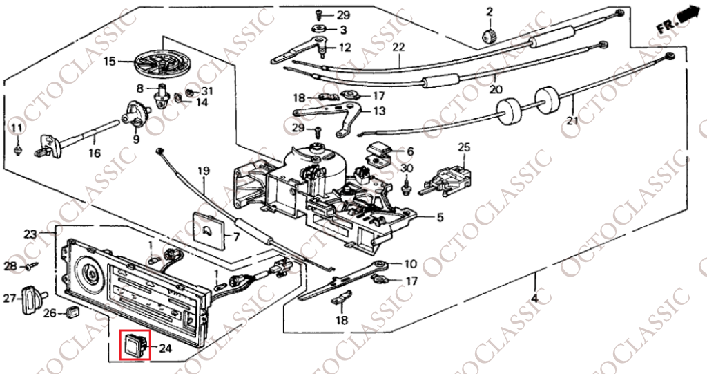 Couvercle Honda Interrupteur Climatiseur Chauffage A/C Noir 79552-SH3-013 Couvercle Honda Interrupteur Climatiseur Chauffage A/C Noir 79552-SH3-013