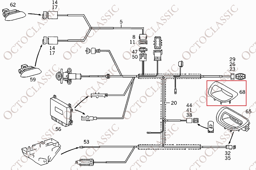 Mercedes W208 / W209 CLK Parktronic Cache-charnière toutes couleurs A2085420091 Mercedes W208 / W209 CLK Parktronic Cache-charnière toutes couleurs A2085420091