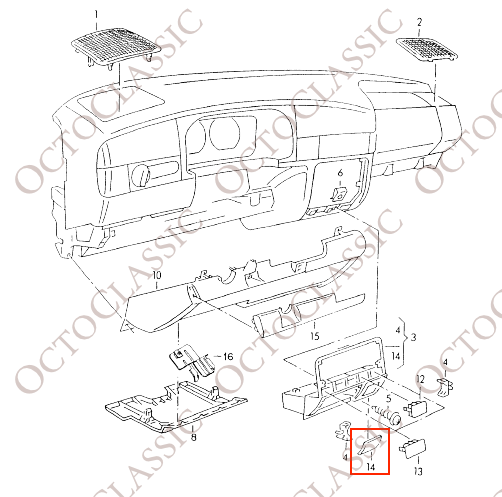 VW Golf MK3 VRT OBD Port Cover Trim Black NLA 1H1858981C VW Golf MK3 VRT OBD Port Cover Trim Black NLA 1H1858981C