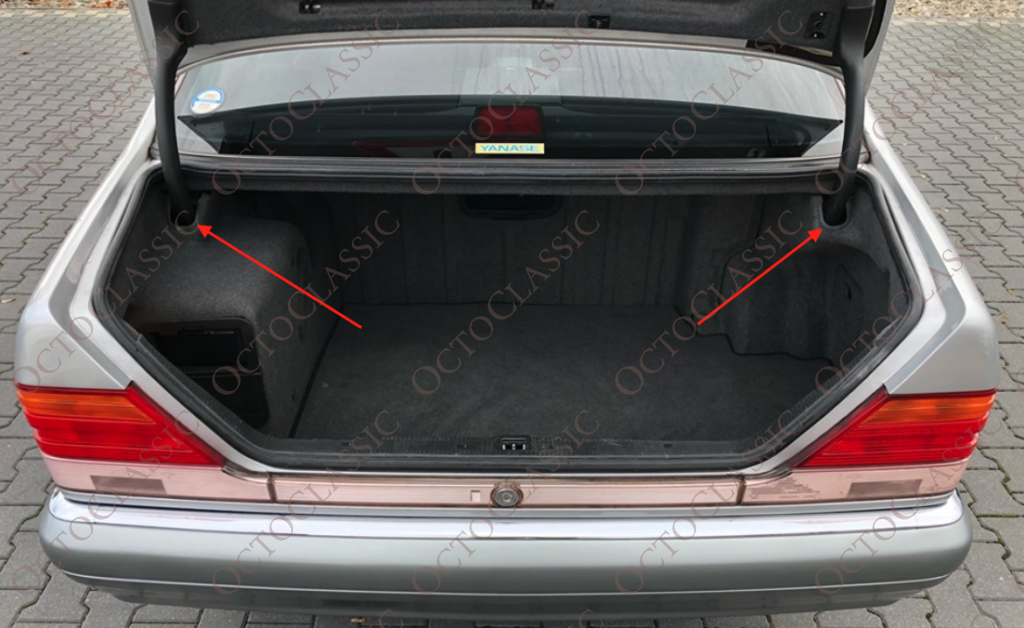 W140 S-Class Interior Boot Carpet Trunk Lining Cover Trim Set Of 2 Black W140 S-Class Interior Boot Carpet Trunk Lining Cover Trim Set Of 2 Black