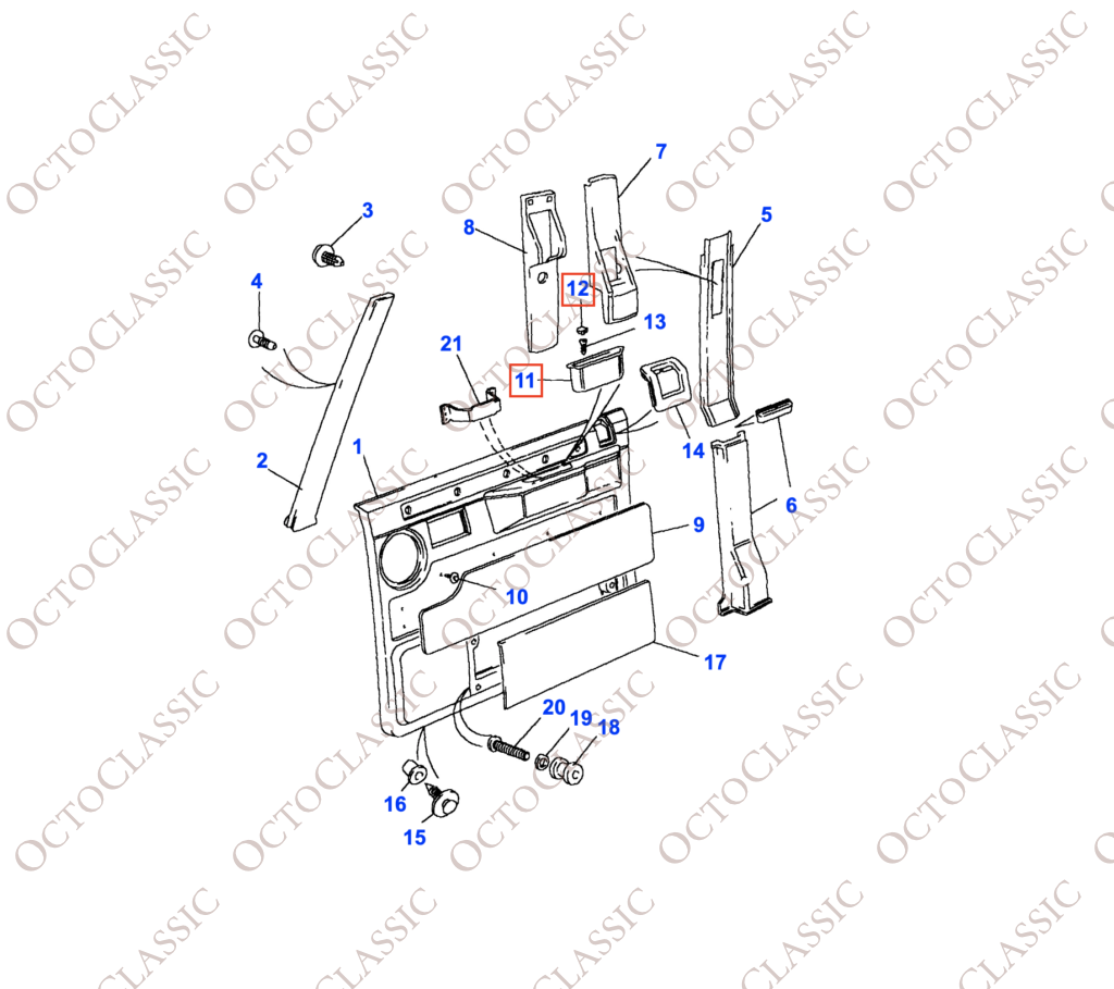 Maniglia interna per porta Range Rover Classic Colore MXC1306 e MXC1309 Maniglia interna per porta Range Rover Classic Colore MXC1306 e MXC1309