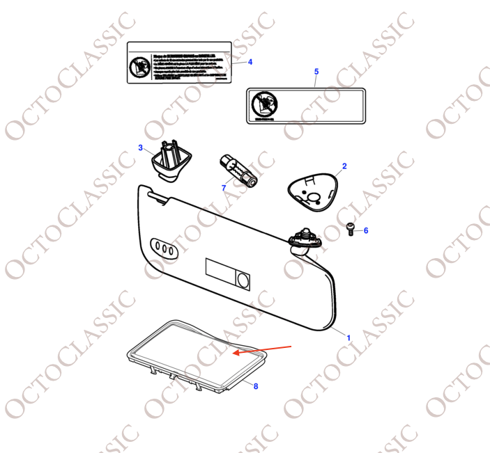Jaguar S-TYPE Miroir de maquillage à rabat / Miroir de courtoisie Toutes couleurs XR857119 Jaguar S-TYPE Miroir de maquillage à rabat / Miroir de courtoisie Toutes couleurs XR857119