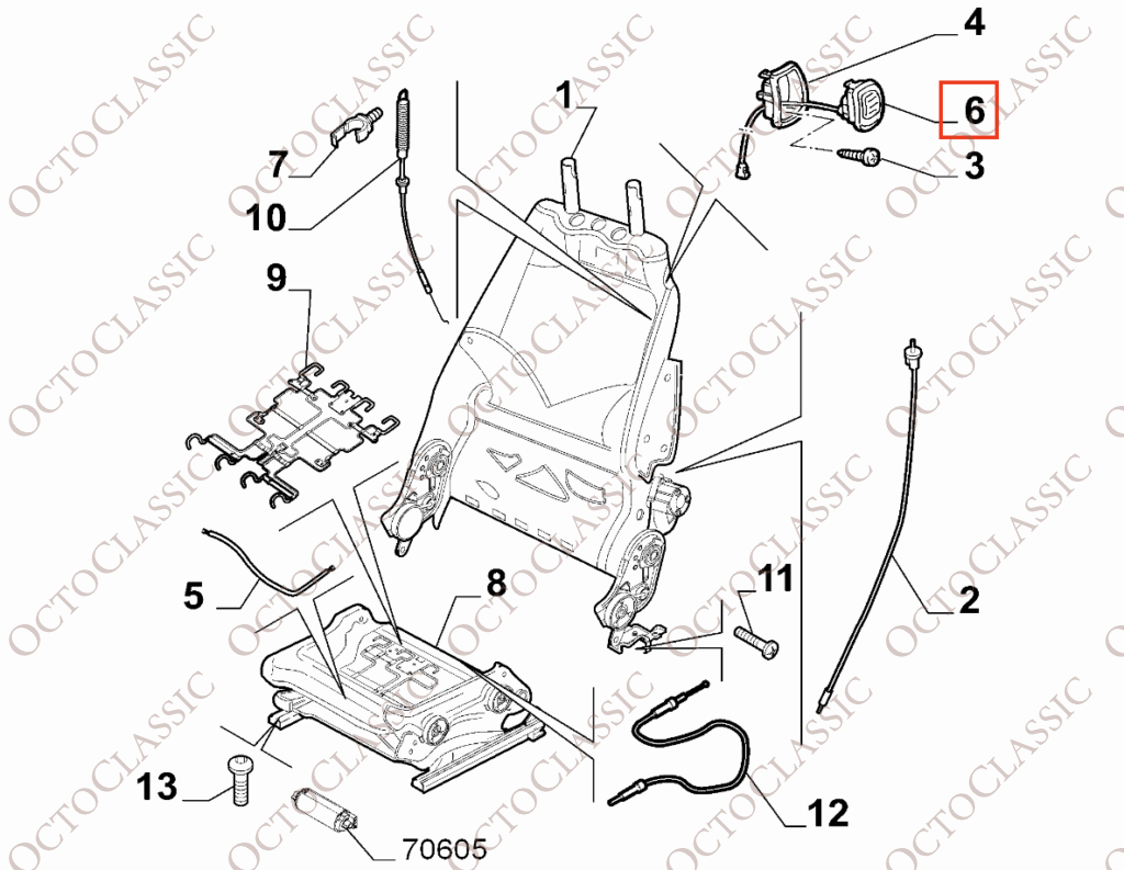 Alfa Romeo GT Brera Siège avant gauche ou droit noir 184882960 / 184882860 Alfa Romeo GT Brera Siège avant gauche ou droit noir 184882960 / 184882860