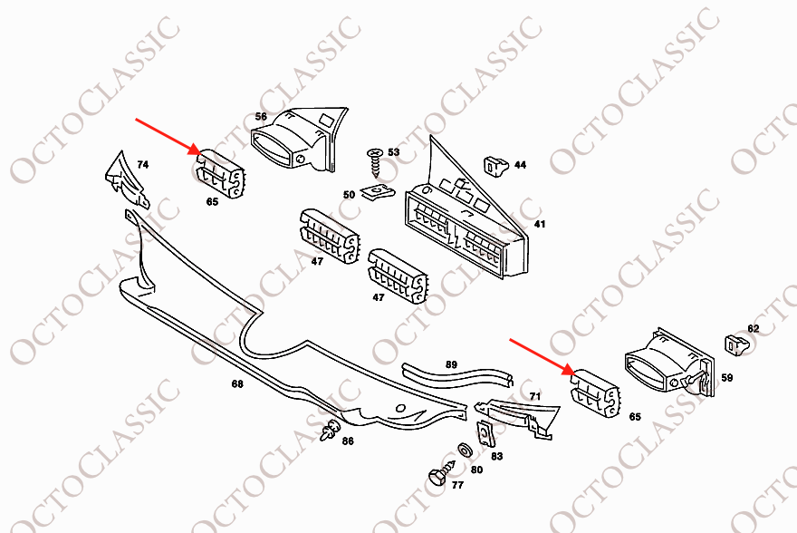 Mercedes 190 W201 Side Air Vent Cup Holder / Sliding CupHolder Mercedes 190 W201 Side Air Vent Cup Holder / Sliding CupHolder